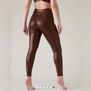 Athleta Elation Shine Tight Brown Bronze 824545 Size Small NWOT